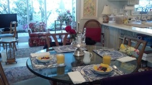 Breakfast at Margaret's house