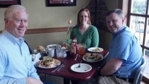 Mike at lunch with Bro. Matt and Jana Endris