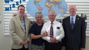 Pastor Luke Crain, Lynda and Fred Lindstrom and Mike